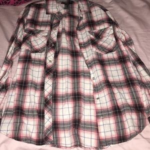 Plaid faded button down